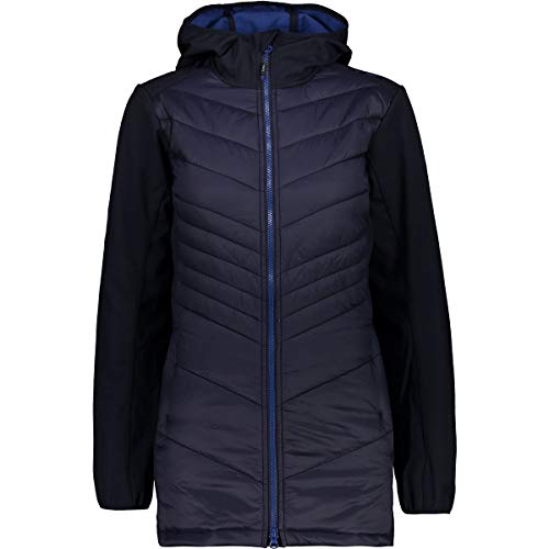 CMP Damen Mantel Softshell-Hybrid, Black/Blue, 44, 39A0806