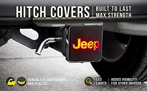 Bully Cr-007J Black Finish Abs Plastic Universal Fit Truck Jeep Logo Led Brake Light Hitch Cover Fits 2" Hitch Receivers For Trucks From Chevy (Chevrolet), Ford, Toyota, Gmc, Dodge Ram, Jeep #TOP7