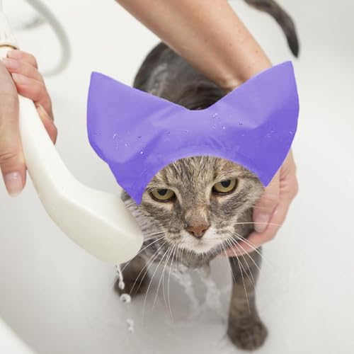 Capinha de banho para cães, touca de chuveiro de cães | Tampa de tampa de banho de gato ajustável ta