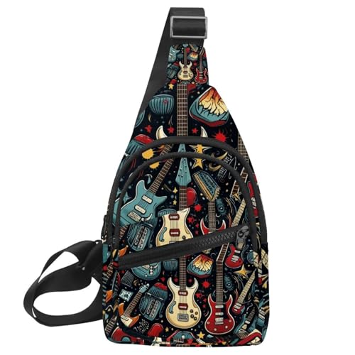 Mochila cruzada de guitarra eléctrica para viajar y entrenar con estilo