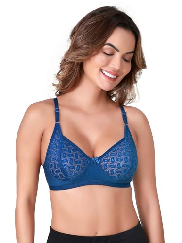 Image of SKDREAMS Naina Net Seamed Non Padded Full Coverage Non-Wired Women Full Coverage Bra