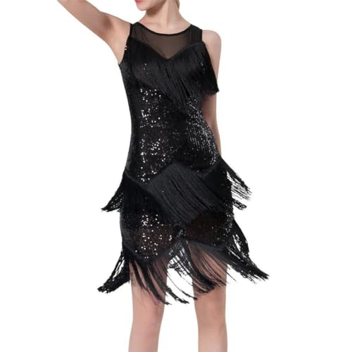 Vestido De Baile Latino para Mujer, Flecos De...