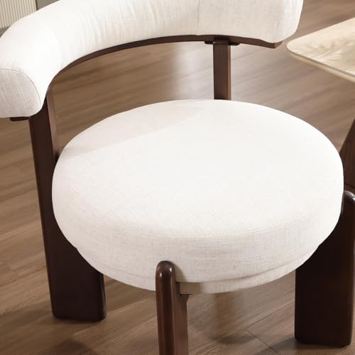 Sillón moderno sin brazos beige miniatura 7