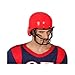 Atosa-49315 Casco Rugby Rígido Futbol Americano, Color Rojo (49315)