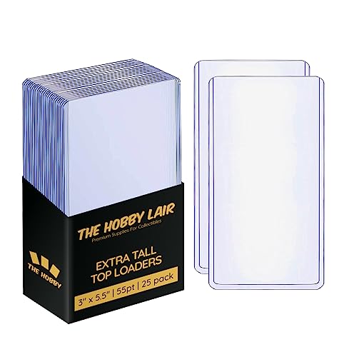 Tallboy Extra Tall & Thick Toploader Compatible with Sealed Pokemon Promo Packs | Will NOT FIT Entire Booster Packs | 3"x5.5" | 55pt | 25 Pack | Perfect for PSA submissions (25)