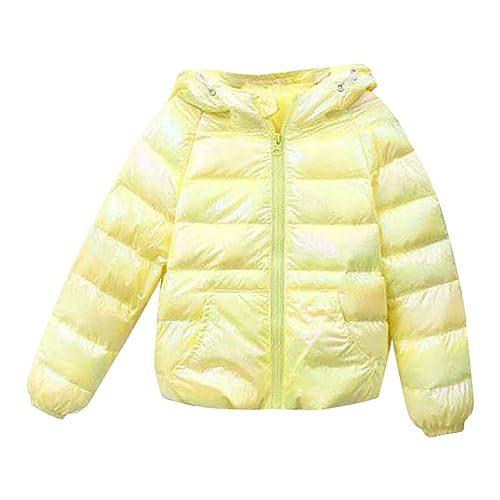 Kids Cute Snowsuit Boys/Girls Cotton Jacket Autumn/winter Solid Color Letter Printing Colorful (Yellow, 3-4 Years)