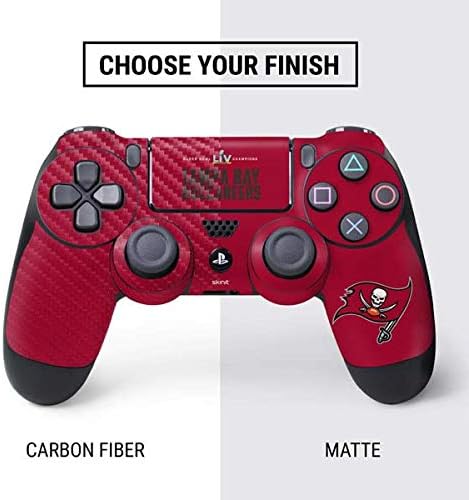 Vista 40 de Skinit Calcomanía para juegos compatible con el controlador de PS4, diseño oficial de los Tampa Bay Buccaneers de la NFL Rojo