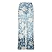 Womens Floral Print Wide Leg Fake Denim Pants Plus Size Casual Graphic High Waisted Strethy Jeans Flare Trousers