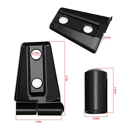 Jecar Door Hinge Cover Trim Exterior Accessories For Jeep Wrangler Jk Jku Sport Rubicon Sahara X 2007-2018, Black #TOP3
