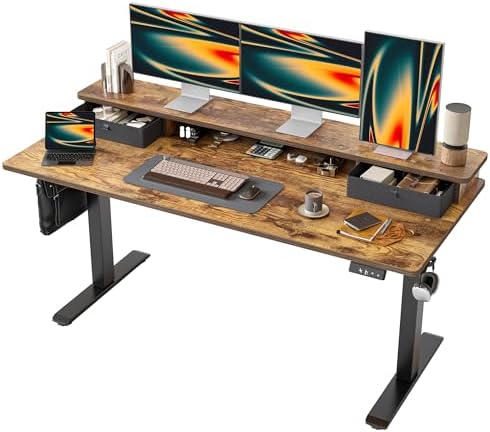 Lot - Single Column Standing Desk / Laptop Stand