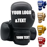 Custom Boxing Gloves, Personalized with Photo, Text, Colors or Logo, Training Customized Gloves for Men Women (10 oz)