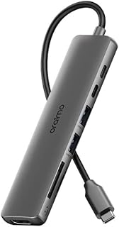 قاعدة شحن باور ترانس بمنفذ USB نوع سي 7 في 1 متعددة الوظائف OUH-511 من اورايمو - لون رمادي داكن