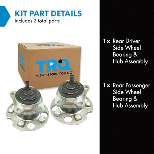 Image of TRQ Rear Left and Right Wheel Bearing and Hub Assembly Set 2 Piece