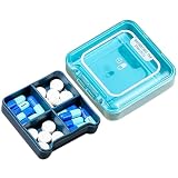 Portapillole giornaliero, con chiusura a chiave, contenitore portatile per piccoli integratori e tablet, con scomparti, organizer pieghevole
