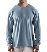 ZUEVI Men's T-Shirt Long Sleeve Crew Neck Cotton Tee Shirts Gym Muscle Workout Shirts