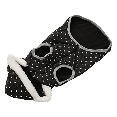 Colete de inverno para animais de estimação, roupas de cachorro acolchoadas de bolinhas elegantes co