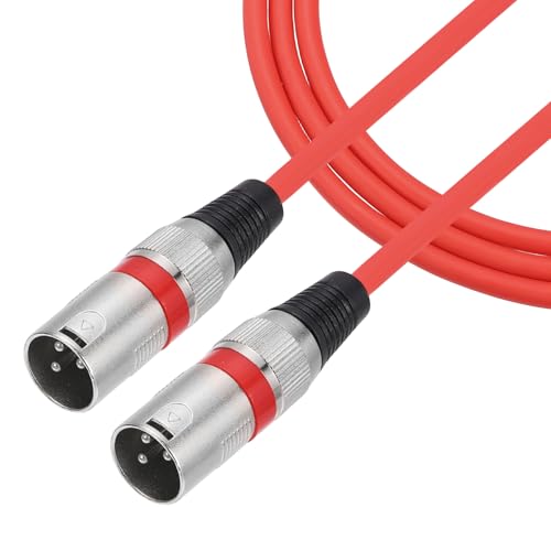 Câble XLR mâle vers mâle rouge 4,9 m pour un son pur de studio