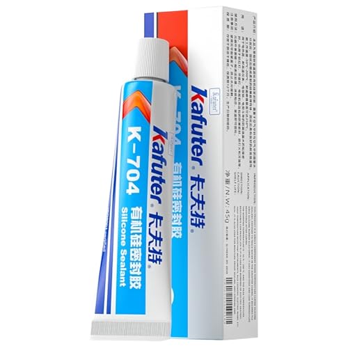 VIDOO Kafuter 704 45 g Silikonowy Klej Przemysłowy, Silikonowy Klej Przemysłowy, Mocny Środek Wiążący do Mocowania Elementów Elektronicznych, Wodoodporny i Izolujący Uszczelniacz, K-704