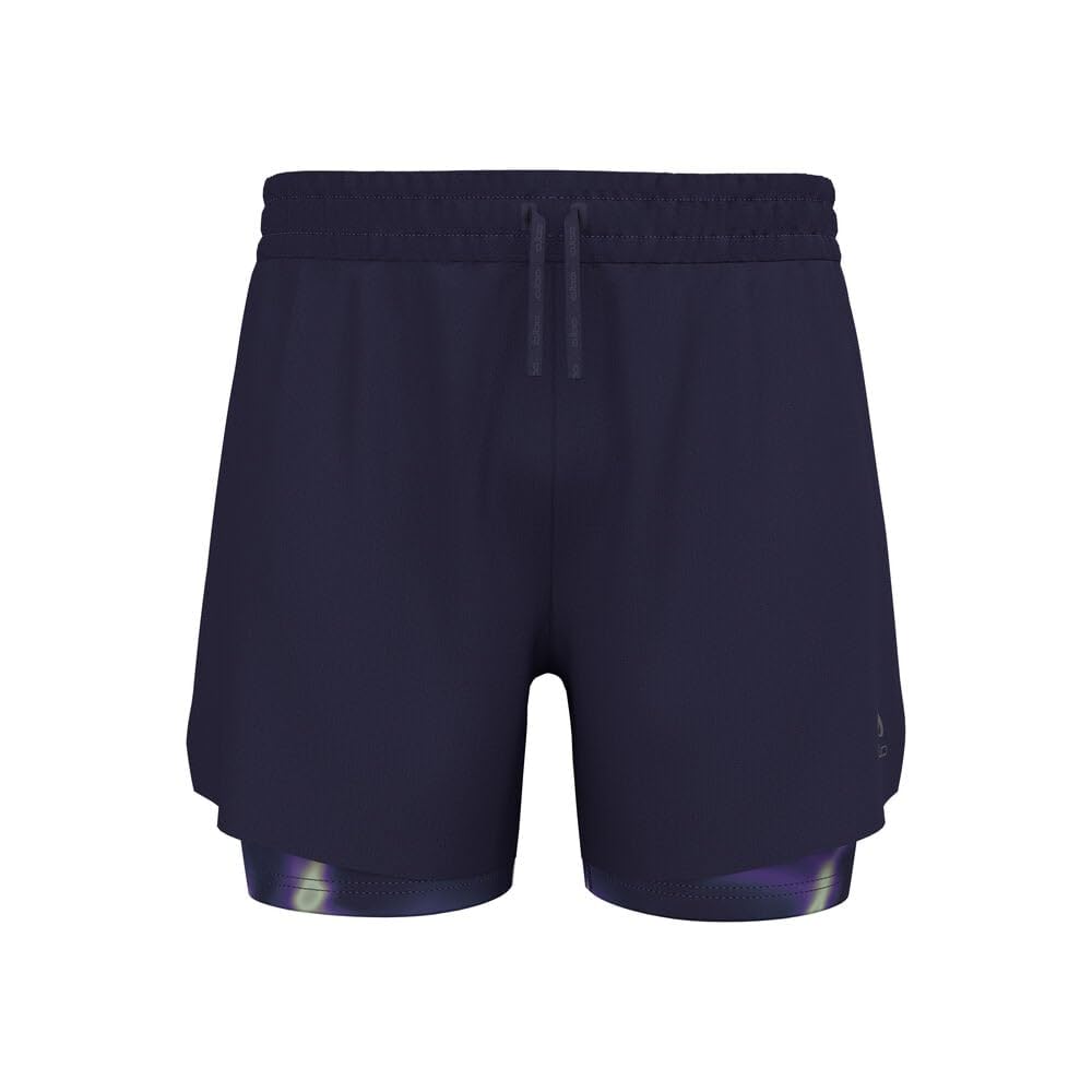 Odlo Herren Zeroweight Print 5In 2In1 Short Laufbekleidung Laufshorts Eclipse - Dunkelblau XL