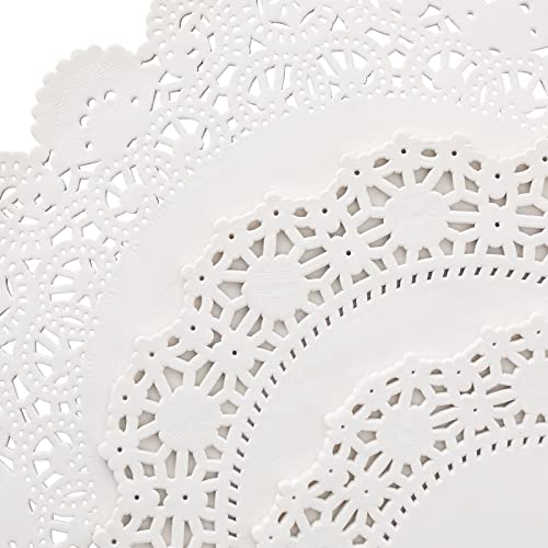 Juvale LJ-GUNLN-111617-01-1 150 Pack Round White Paper Doilies thumb #6