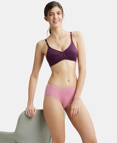 Image of Jockey 1242 Women Wirefree Non Padded Super Combed Cotton Elastane Stretch Medium Coverage Cross Over Everyday Bra