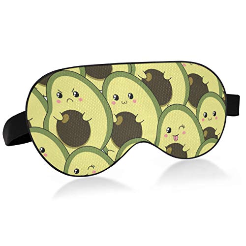 Alaza Avocado Fruit Retro Sleep Mask For Women Men Eye Mask For Sleeping Funny Blackout Cooling Sleeping Masks #TOP28