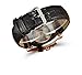 ASOROCK WATCHES Rosegold/Black Ambassador | 42mm Mens Automatic Stainless Steel Watch | tonneau Barrel Homage Style | Top Grain Italian Leather Watch Band | Moonphase Perpetual Calendar Watch