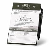 Hundesitter Notizblock A5 mit Magnet & Stift | Notizen | Fütterungsplan, Pflegeplan, Notfallkontakte & Checkliste für Hunde | Infos für Hundebetreuung, Hundepension, Gassiservice & Urlaub