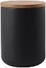 Food Storage Canister, Ceramic Kitchen Canisters with Airtight Seal Bamboo Lid, Food Storage Jar for Tea, Coffee Bean, Spice, Sugar 260ml/ 800ml/ 1000ml (1000ml-10.3 x 18.2cm)
