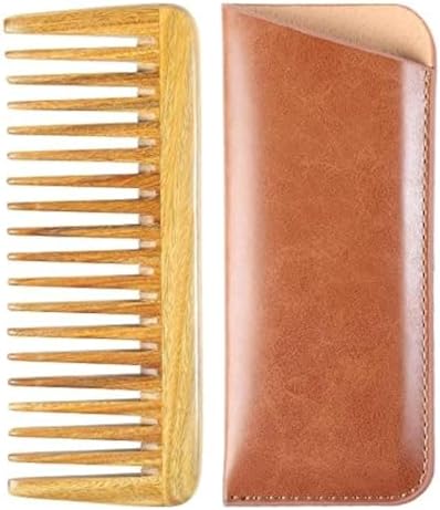 Amazon.com : BRUSHZOO Wide Tooth Wooden Comb for Women, Men - Curly ...