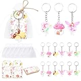 Serencatcher Fairy Birthday Party Favors, 72Pcs Fairy Baby Shower Party Favor Includes Keychain Thank You Tags for Fairy Theme Baby Shower Birthday Party Bridal Shower Wedding Bachelorette