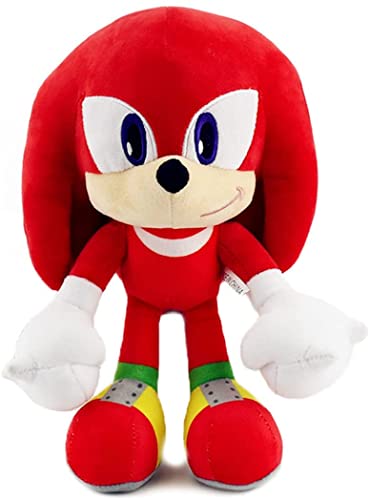 xbokyiq 12 inch Sonic Plush Toy, Sonic The Hedgehog Plush Toys,Four Cartoon Characters, Sonic, Shadow, Knuckles, Tails The Hedgehog Stuffed Animals, Gift for Movie and Game Fans (Tails) (Knuckles)