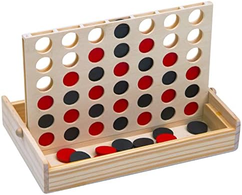 Jaques of London Wooden Score 4 | Four in a Row Game | Wooden Kids Game | Family Game | Since 1795