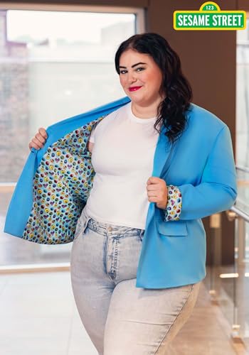 Women's Sesame Street Blazer, Fun Business Casual Work Blazers, Open Front Long Sleeve Work Office Jacket3