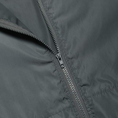 Pesion Women'S Waterproof Raincoat Lightweight Rain Jacket Hooded Windbreaker With Pocket For Outdoor Dark Gray M thumb #5