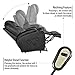 MAGIC UNION Power Lift Chair Electric Recliner Faux Leather Heated Vibration Massage Sofa with Remote Controls Side Pockets for Elderly Catnap (Black)