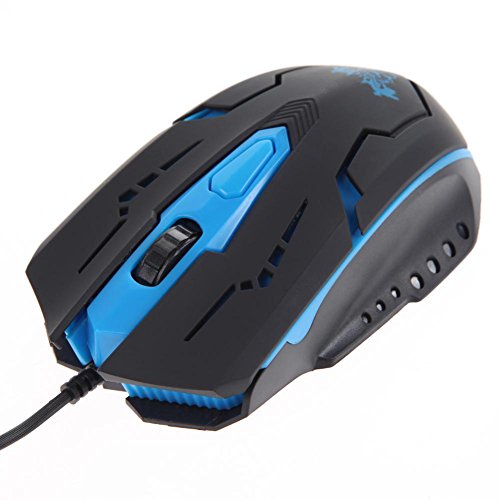 broadroot 3200 dpi 4 botón LED óptico USB Wired Gaming ratón para Pro Laptop PC