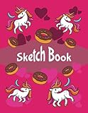Sketch Book for girls: Notebook of unicorns for Drawing, Writing, Painting, 8.5