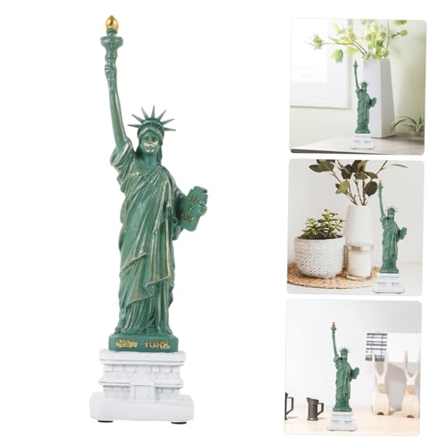 Statue Liberté décorative en résine verte LIFKOME - 8