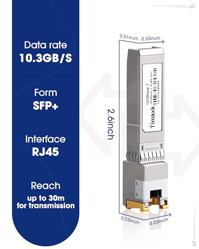 Module Ethernet SFP+ 10 Gbe cuivre pour réseau RJ-45 stable 30m