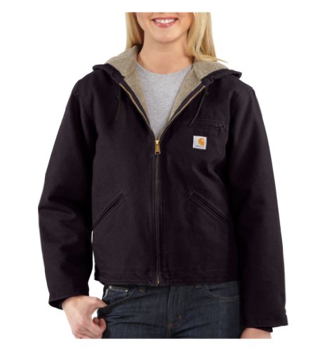 Carhartt Women's Sandstone Sherpa Lined Sierra Jacket, Deep Wine, X-Small