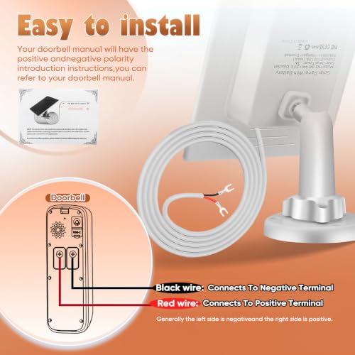 Solar Panel for Ring Video Doorbell 3/3+/4, Battery Video Doorbell Plus by HNncheny - Used condition - Image 5