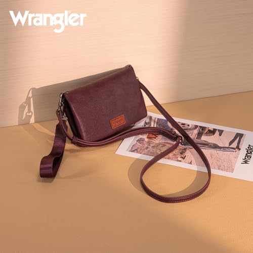 Wrangler Womens Wristlet Wallet RFID Blocking Bifold Clutch Credit Card Holder Purse with Crossbody Strap by Montana West - Used condition - Image 6