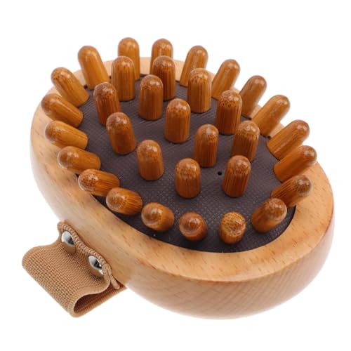 Image of Wooden Scalp Massager for Hair Growth, Bamboo Head Massage Brush to Stimulate Circulation, Natural Anti-Static Scalp Scrubber for Wet /Dry, Relaxing Gua Sha Tool for Face & Body, Gift for Women Men