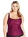 Coastal Blue Women's Plus Size Swimwear Classic Center Front-Twist Tankini Top