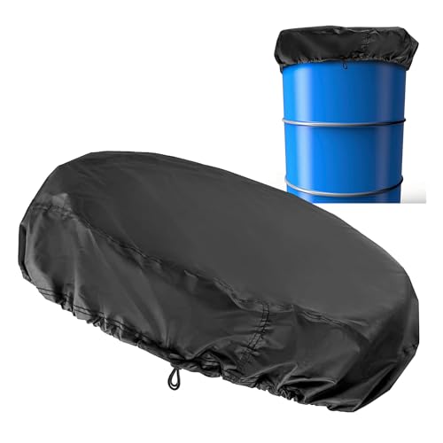 Tapa de Tambor 55 Galones, Cubierta Barril Agua, Tela Oxford 420, Contenedor Recolector Agua para Barril, Lluvia Universal