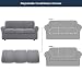 NORTHERN BROTHERS Jacquard Fundas de Sofa Ajustables Fundas para Sofa cojin separado...