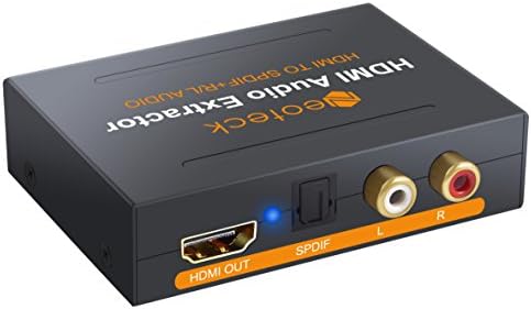 Neoteck HDMI Audio Extractor HDMI to Optical Spdif Toslink Converter + HDMI Video Adapter Splitter with UK Power Adapter-DAC HD Digital to Analog Stereo R/L for Blu-ray DVD HD Box PS3 PS4