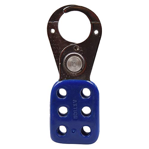 Image of Lockout Electroplated HASP Premier AK-HS-67B Lock and hold , Blue (Pack of 5)