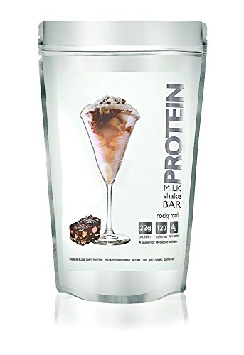 Protein Milkshake Low Carb Protein Powder - Rocky Road 100% Premium Whey Protein, 15 Servings - 1LB Protein Milkshake Low Carb Protein Powder - Rocky Road 100% Premium Whey Protein, 15 Servings - 1LB